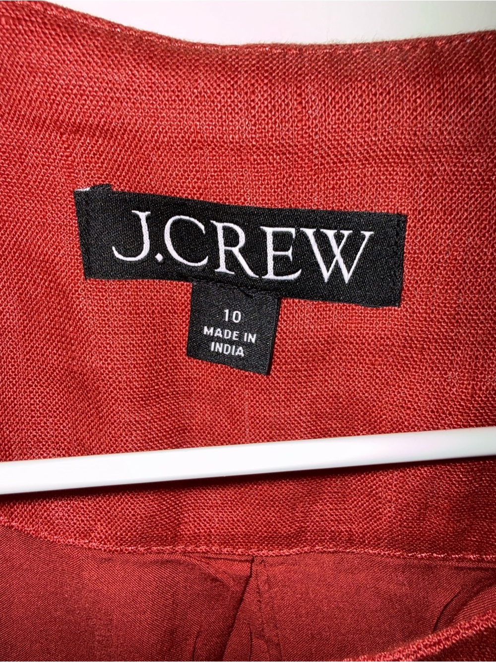 J. Crew Red Linen Button-Front Vest - Picture 3 of 3